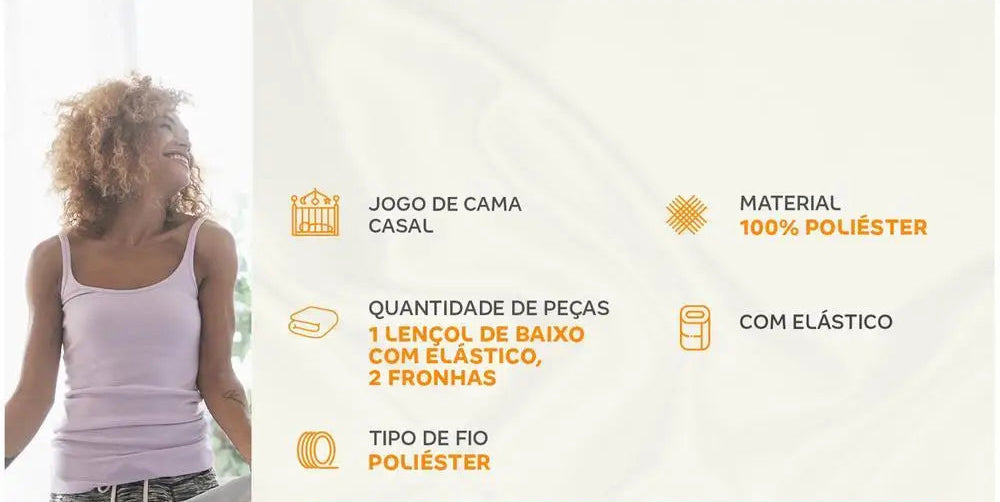 Jogo de Cama Casal 3 Peças – Hypercal Azul Marinho