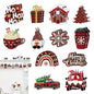Enfeites de Natal Retrô em Madeira – Kit com 24 Peças