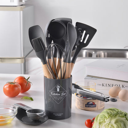 Kit de Utensílios de Silicone Premium – 12 Peças